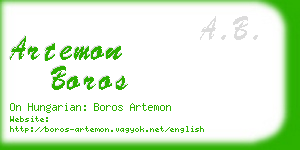 artemon boros business card